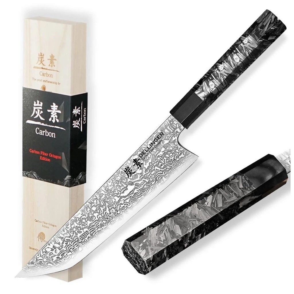 foto Kuchy�sk� n�� Chef/Sakimaru 215 mm Dellinger Carbon Fiber Octagon�